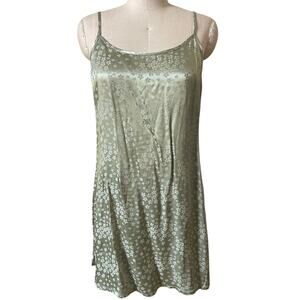 NWT IDLE Pale Green Strappy Chemise Short Slip Dress Size Medium/ Large